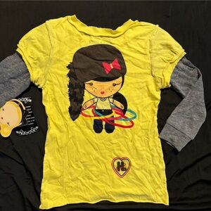 New Gwen Stefani Harajuku Lovers Little Girls Toddler Top Shirt 2 2T Hula Hoops